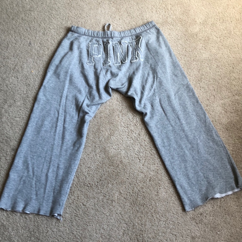 Pink Gray Boyfriend Sweatpants